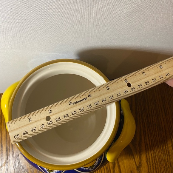 Blue Sky Clayworks Lemon Juice series Biscotti Cookie Jar NWT 2017 Small chip - Picture 9 of 11